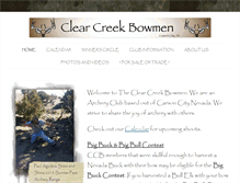 Tablet Screenshot of clearcreekbowmen.com
